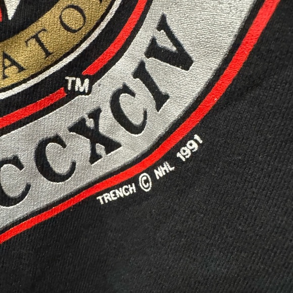 Vtg ‘91 Ottawa Senators T-Shirt ~ Single Stitch - Picture 4 of 8